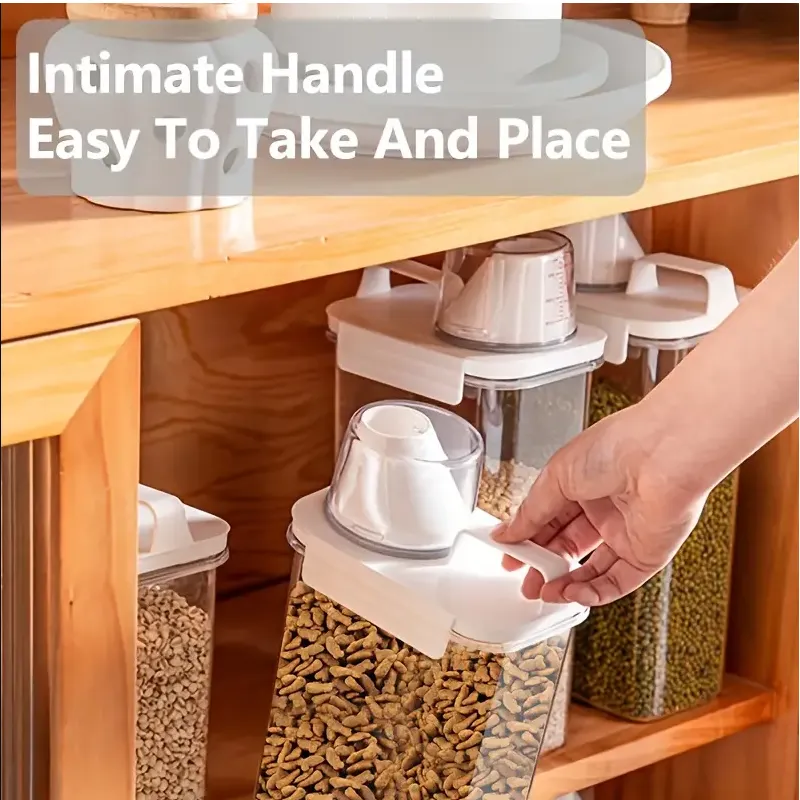 Multi-Purpose Food Storage Container With Measuring Cup