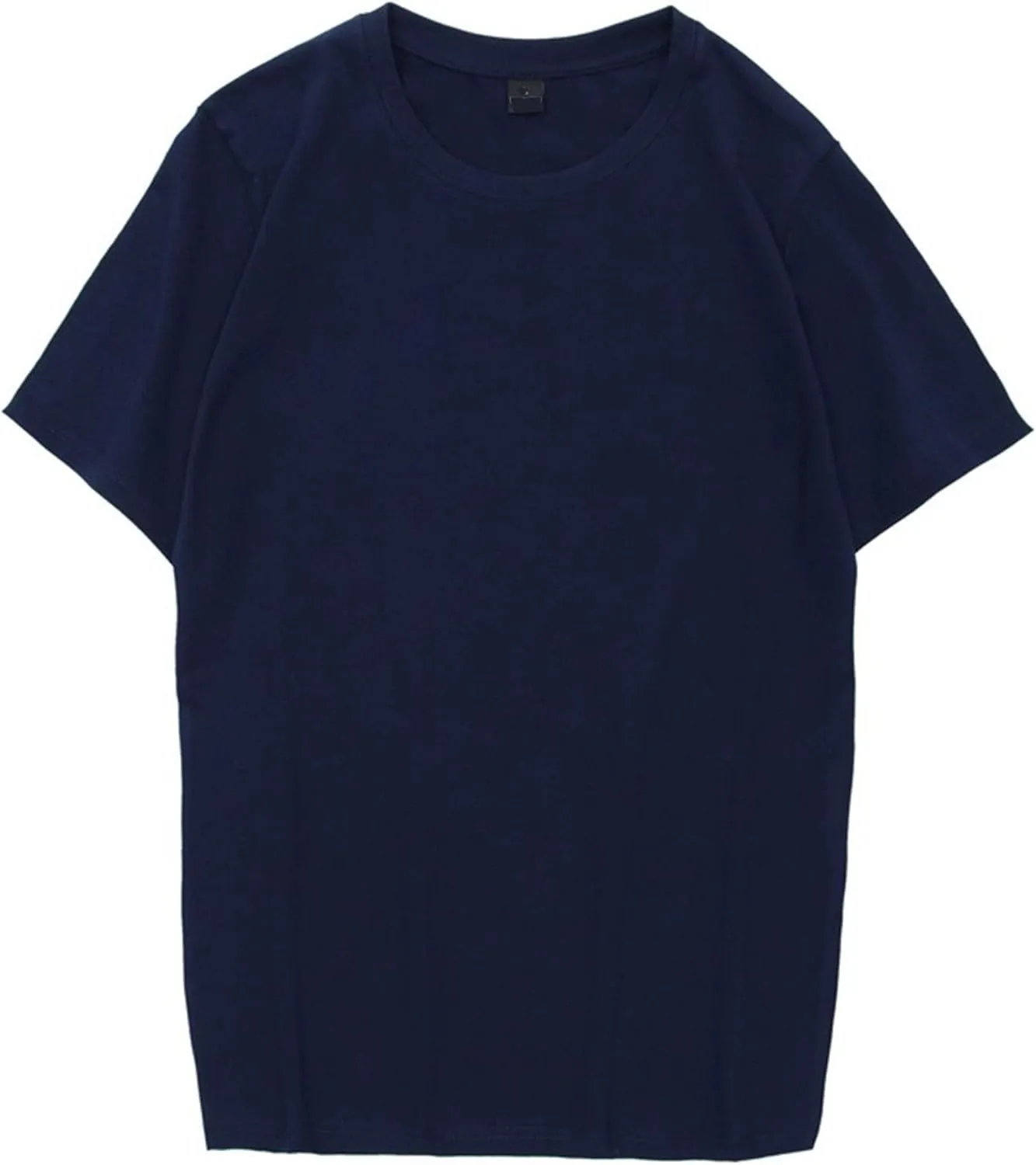 Multipack Cotton T-Shirt for Men Crew Neck Short Sleeve Loose Basic Tees Solid Color Stretch Plain Tee Tops