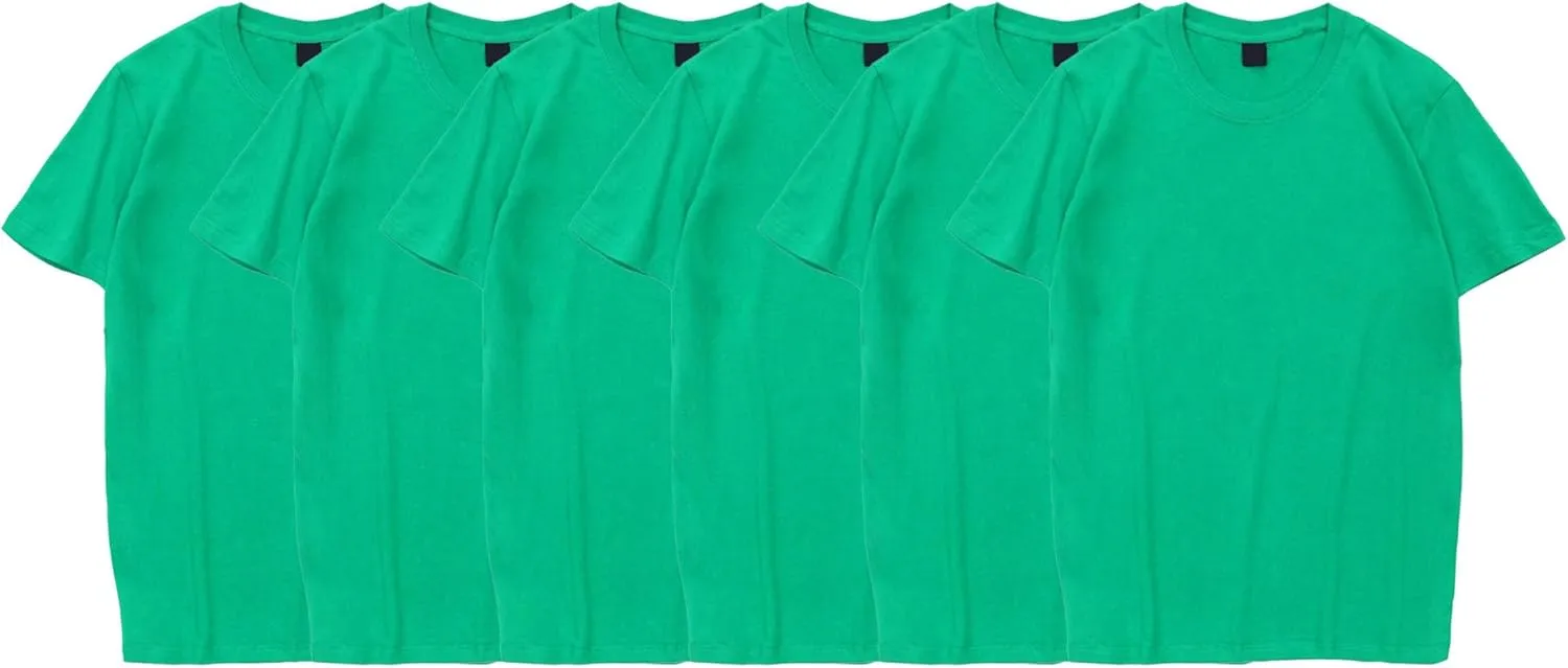Multipack Cotton T-Shirt for Men Crew Neck Short Sleeve Loose Basic Tees Solid Color Stretch Plain Tee Tops