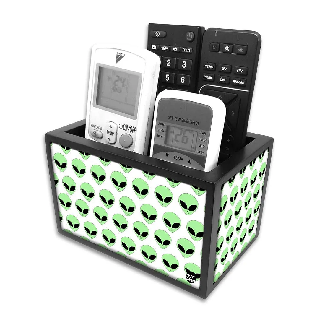 Multipurpose Remote Control Holder For TV / AC Remotes -  Skulls White