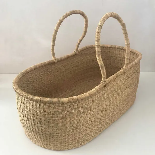 Natural Baby Moses Flat Basket – Vegan