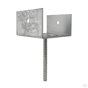 Nuvo Iron 6″ x 6″ Galvanized Steel Post Support Saddle Bracket