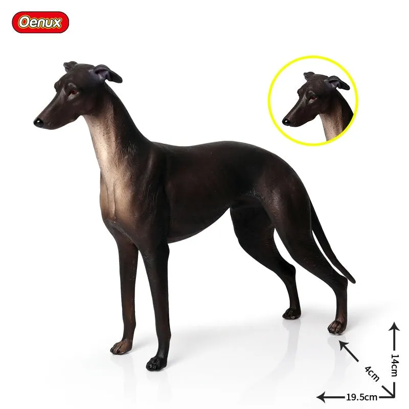 Oenux New Big Dog Animal Simulation Bull Terrier Rottweiler Corgi Shiba Inu Bully Dog Action Figures Pvc Lovely Pet Model Toys