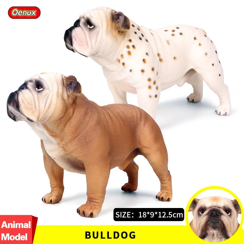 Oenux New Big Dog Animal Simulation Bull Terrier Rottweiler Corgi Shiba Inu Bully Dog Action Figures Pvc Lovely Pet Model Toys