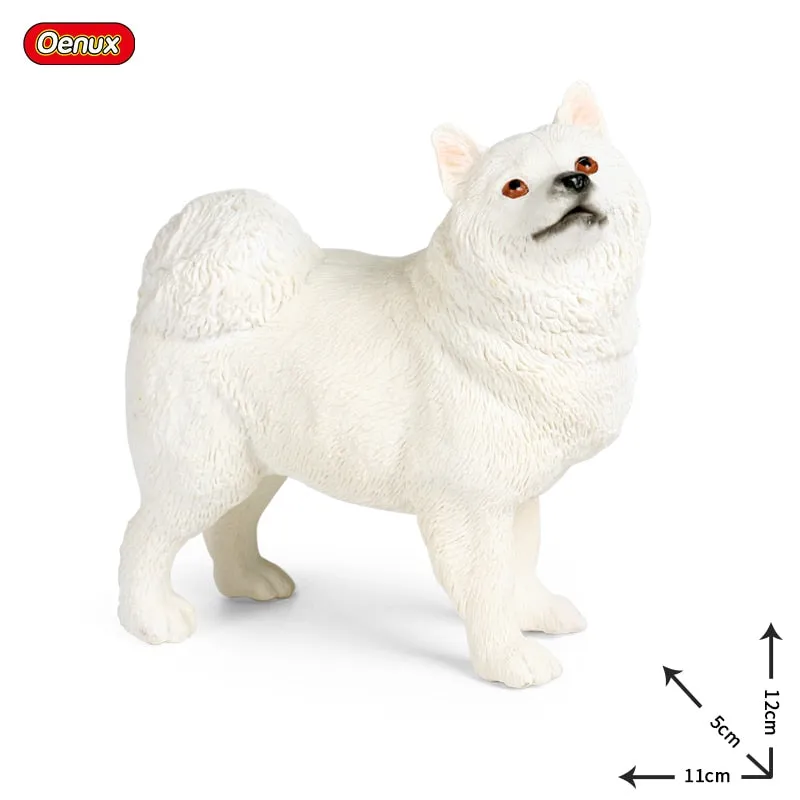 Oenux New Big Dog Animal Simulation Bull Terrier Rottweiler Corgi Shiba Inu Bully Dog Action Figures Pvc Lovely Pet Model Toys