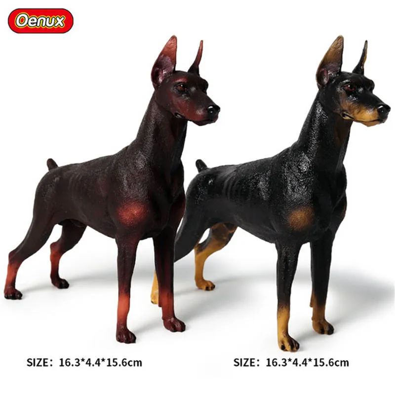 Oenux New Big Dog Animal Simulation Bull Terrier Rottweiler Corgi Shiba Inu Bully Dog Action Figures Pvc Lovely Pet Model Toys