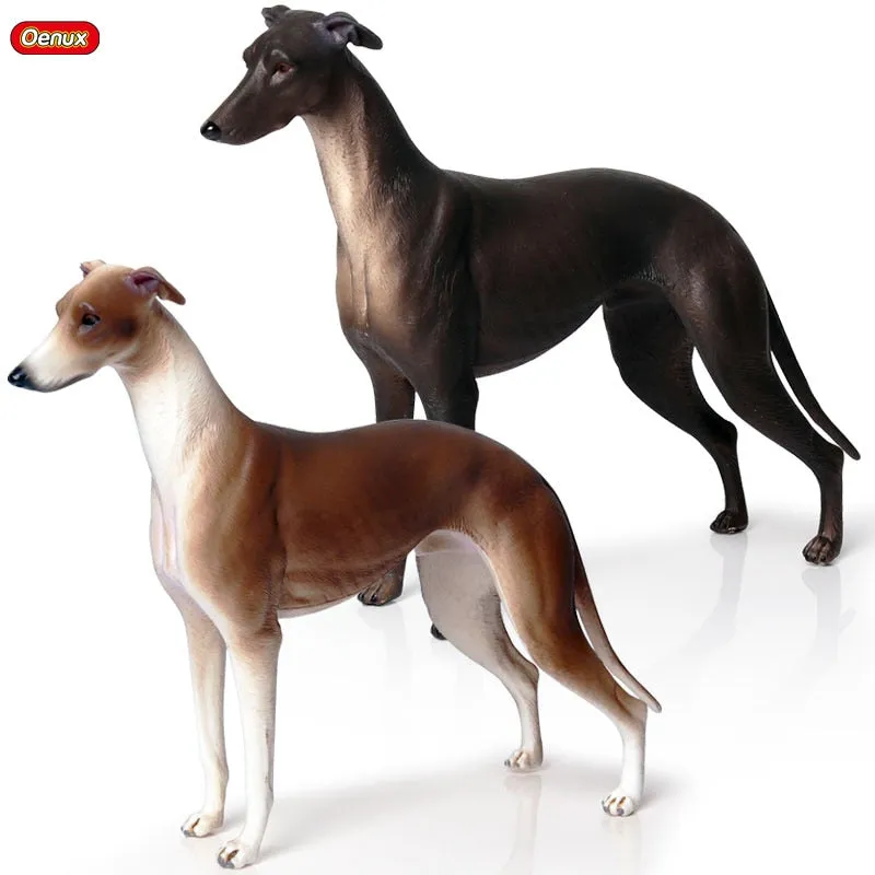 Oenux New Big Dog Animal Simulation Bull Terrier Rottweiler Corgi Shiba Inu Bully Dog Action Figures Pvc Lovely Pet Model Toys