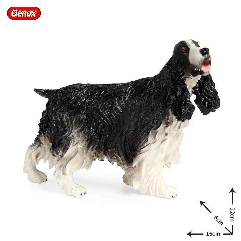 Oenux New Big Dog Animal Simulation Bull Terrier Rottweiler Corgi Shiba Inu Bully Dog Action Figures Pvc Lovely Pet Model Toys