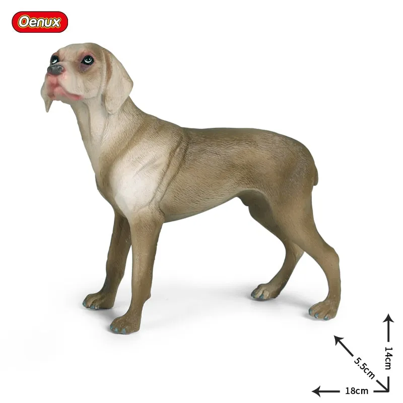 Oenux New Big Dog Animal Simulation Bull Terrier Rottweiler Corgi Shiba Inu Bully Dog Action Figures Pvc Lovely Pet Model Toys