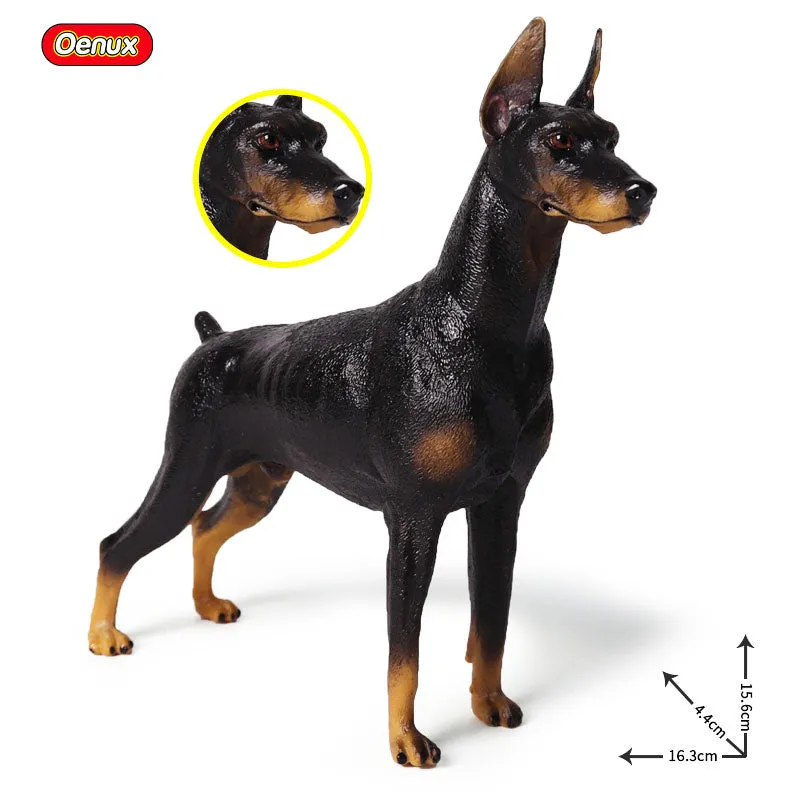 Oenux New Big Dog Animal Simulation Bull Terrier Rottweiler Corgi Shiba Inu Bully Dog Action Figures Pvc Lovely Pet Model Toys