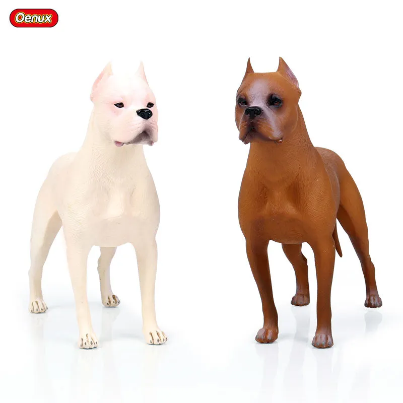 Oenux New Big Dog Animal Simulation Bull Terrier Rottweiler Corgi Shiba Inu Bully Dog Action Figures Pvc Lovely Pet Model Toys