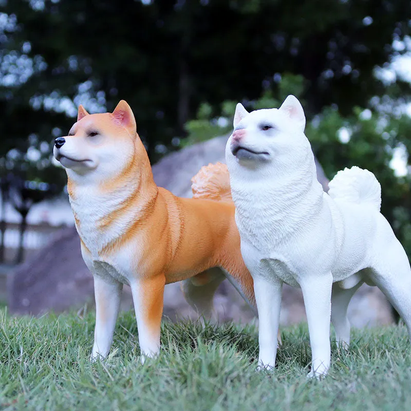 Oenux New Big Dog Animal Simulation Bull Terrier Rottweiler Corgi Shiba Inu Bully Dog Action Figures Pvc Lovely Pet Model Toys