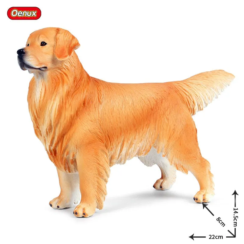 Oenux New Big Dog Animal Simulation Bull Terrier Rottweiler Corgi Shiba Inu Bully Dog Action Figures Pvc Lovely Pet Model Toys