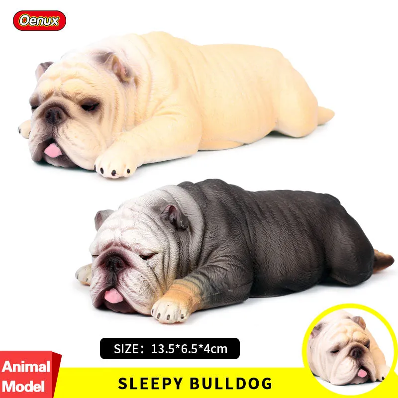 Oenux New Big Dog Animal Simulation Bull Terrier Rottweiler Corgi Shiba Inu Bully Dog Action Figures Pvc Lovely Pet Model Toys