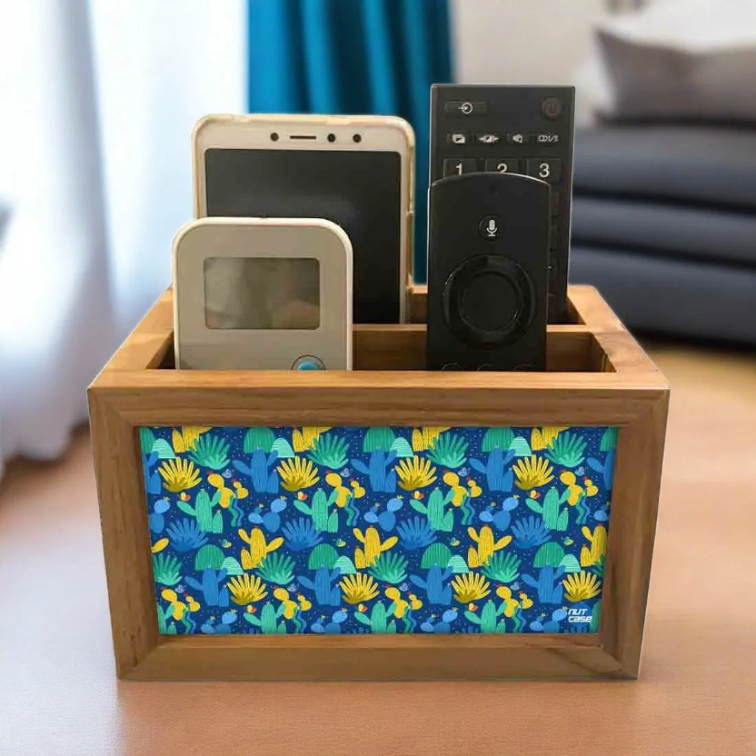 Organizer For TV AC Remotes -Cactus Decor