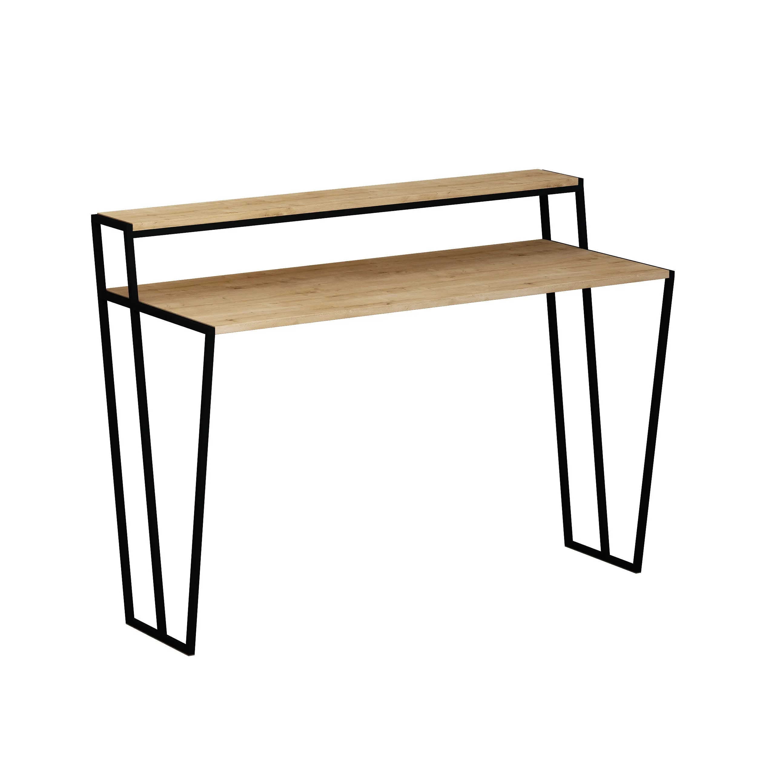 Pal Modern Study Desk With Monitor Stand Width 124cm