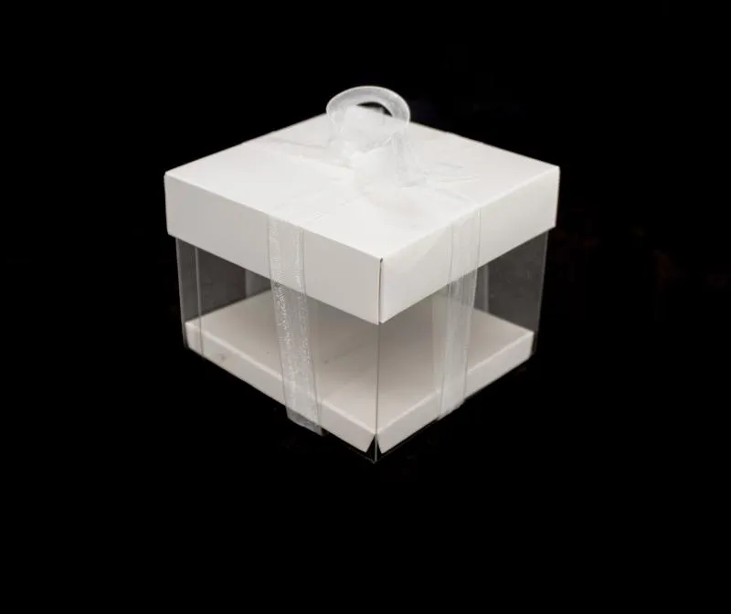 Paper box with pvc 10x10x16cm (20PCS)