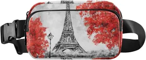 Paris Eiffel Tower Fanny Packs for Women Crossbody Bags Everywhere Belt Bag with Adjustable Strap Fashion Waist Pack for Shopping Running Travel