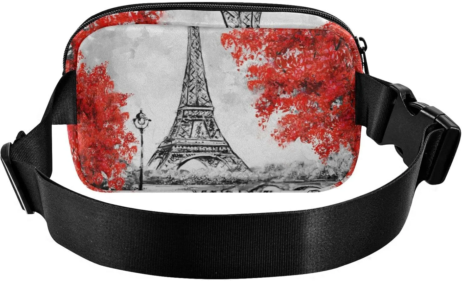 Paris Eiffel Tower Fanny Packs for Women Crossbody Bags Everywhere Belt Bag with Adjustable Strap Fashion Waist Pack for Shopping Running Travel