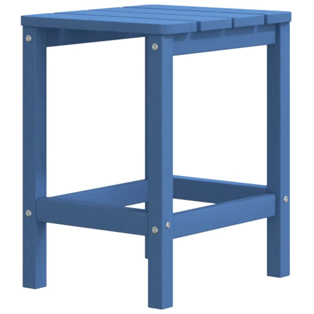 Patio Adirondack Chair with Footstool & Table HDPE Aqua Blue