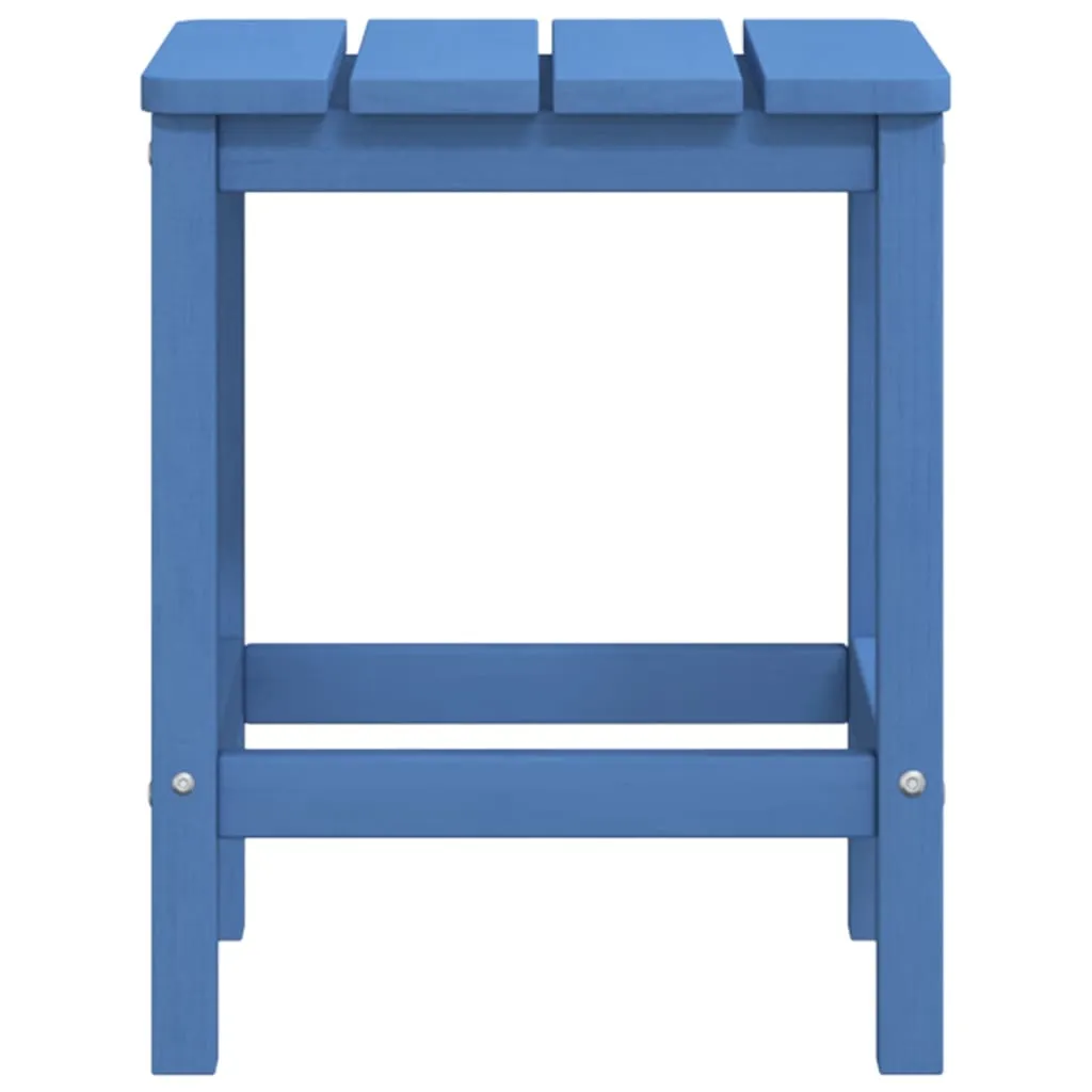 Patio Adirondack Chair with Footstool & Table HDPE Aqua Blue