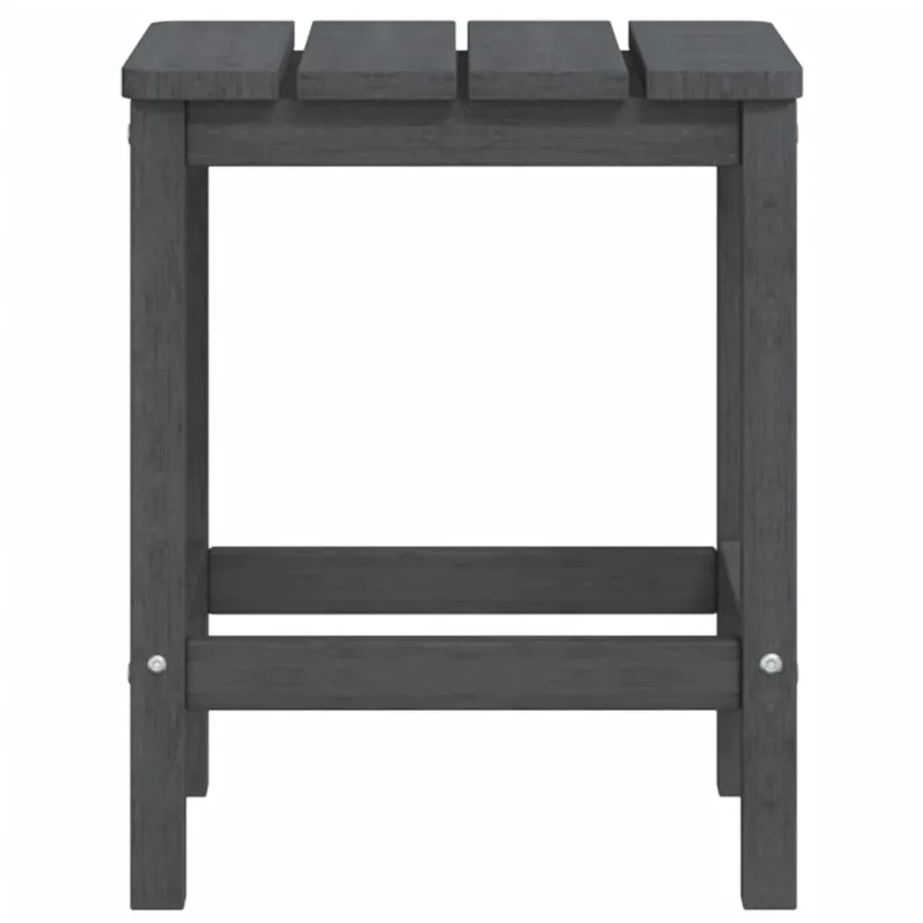 Patio Adirondack Chair with Table HDPE Anthracite