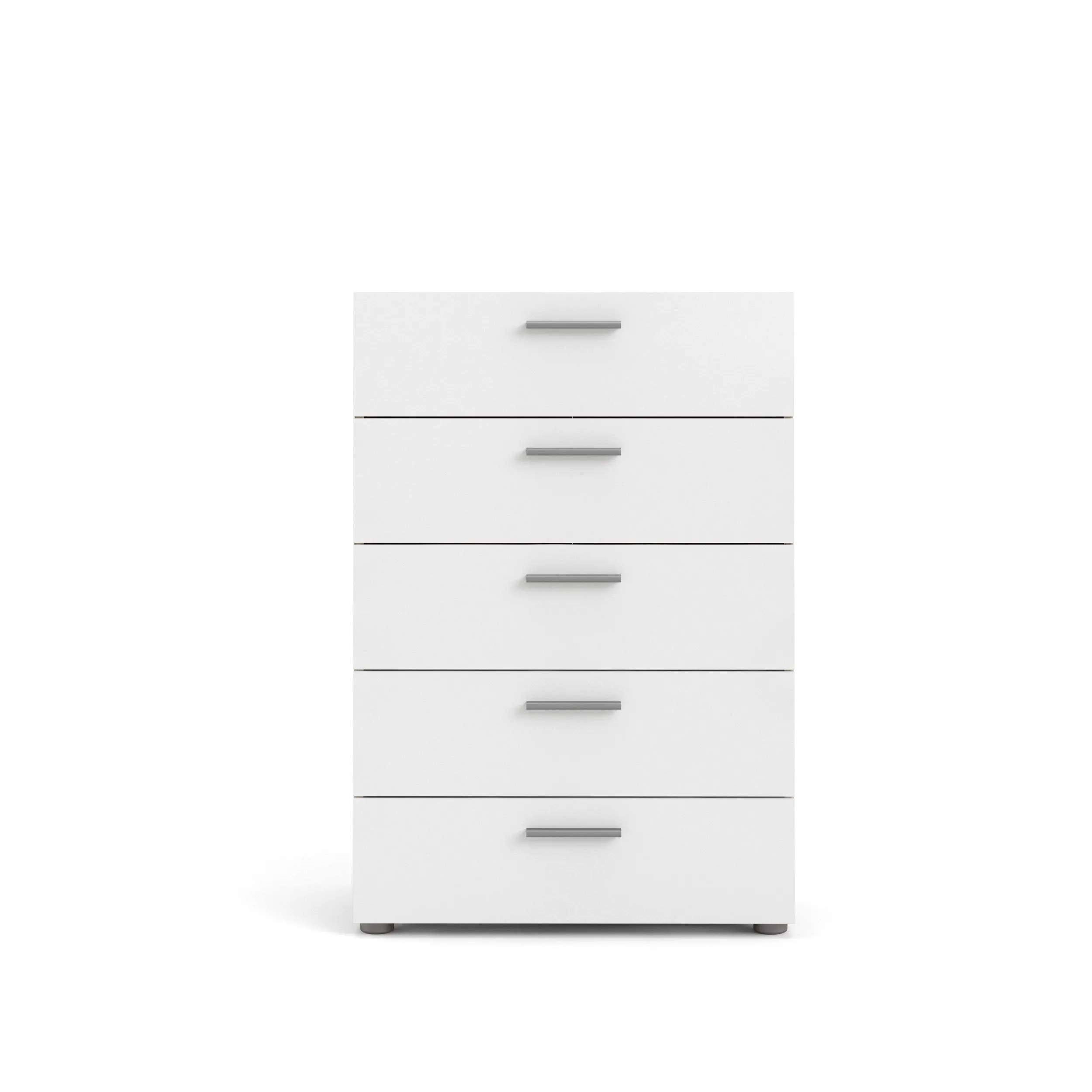 Pepe 5 Drawer Chest  - Oak with White High Gloss