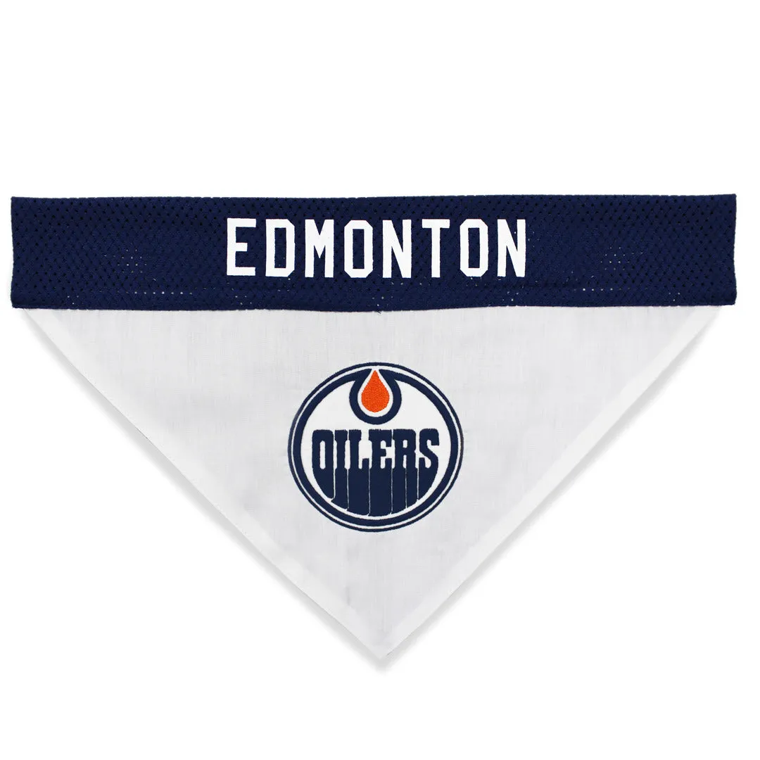 Pets First NHL Edmonton Oilers Reversible Pet Bandana