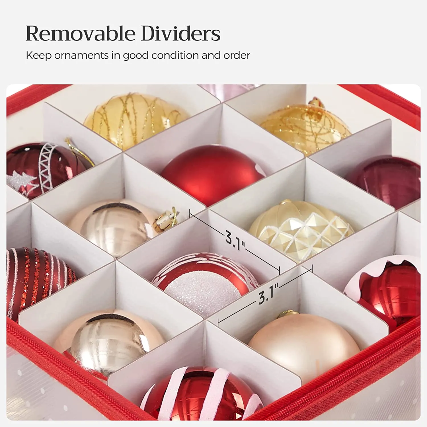 Plastic Christmas Ornament Storage Boxes, Keeps 128 Holiday Ornaments and Holiday Decor