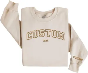 Premium Custom Text Embroidered Hoodie, Oversized Sweatshirts Women, Birthday Gifts Mothers Day- Size S to 4XL