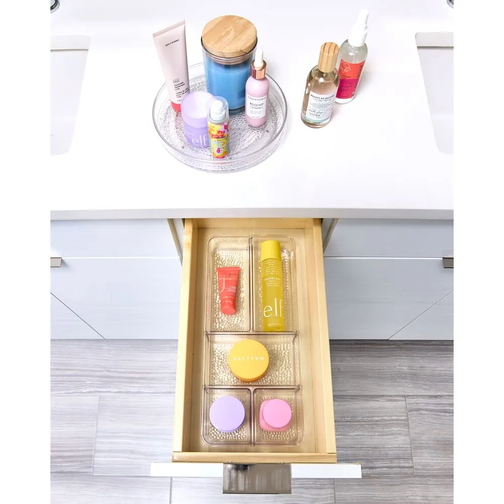 Rain Divided Tray 2 Clear