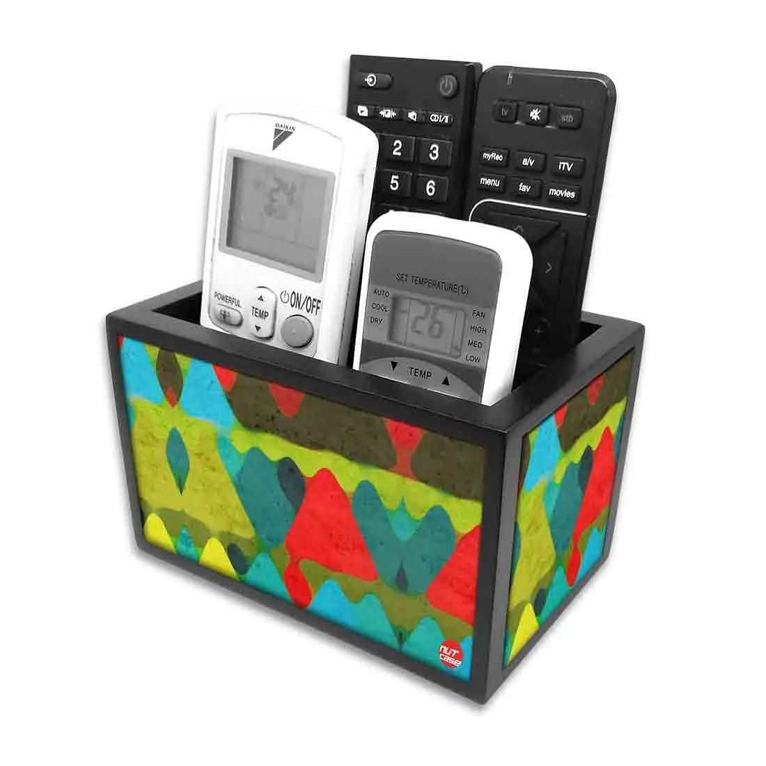 Remote Control Stand Holder Organizer For TV / AC Remotes -  Colorful Mounts