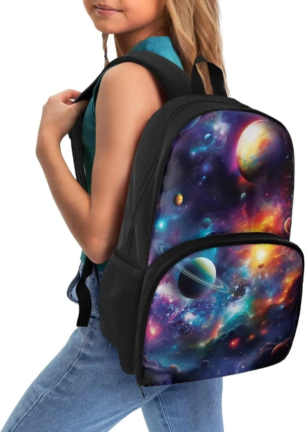 Rnyleeg Galaxy Planet Printed Laptop Backpack Insulated Cooler Lunch Box Lunch Bag Backpack Thermal Leakproof Bookbags Lunch Backpack for School Work Picnic Camping