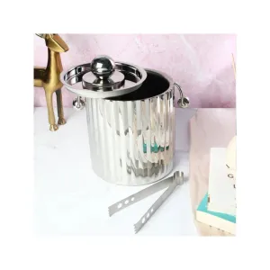 SAGE KONCPT Fluted Ice Bucket Silver