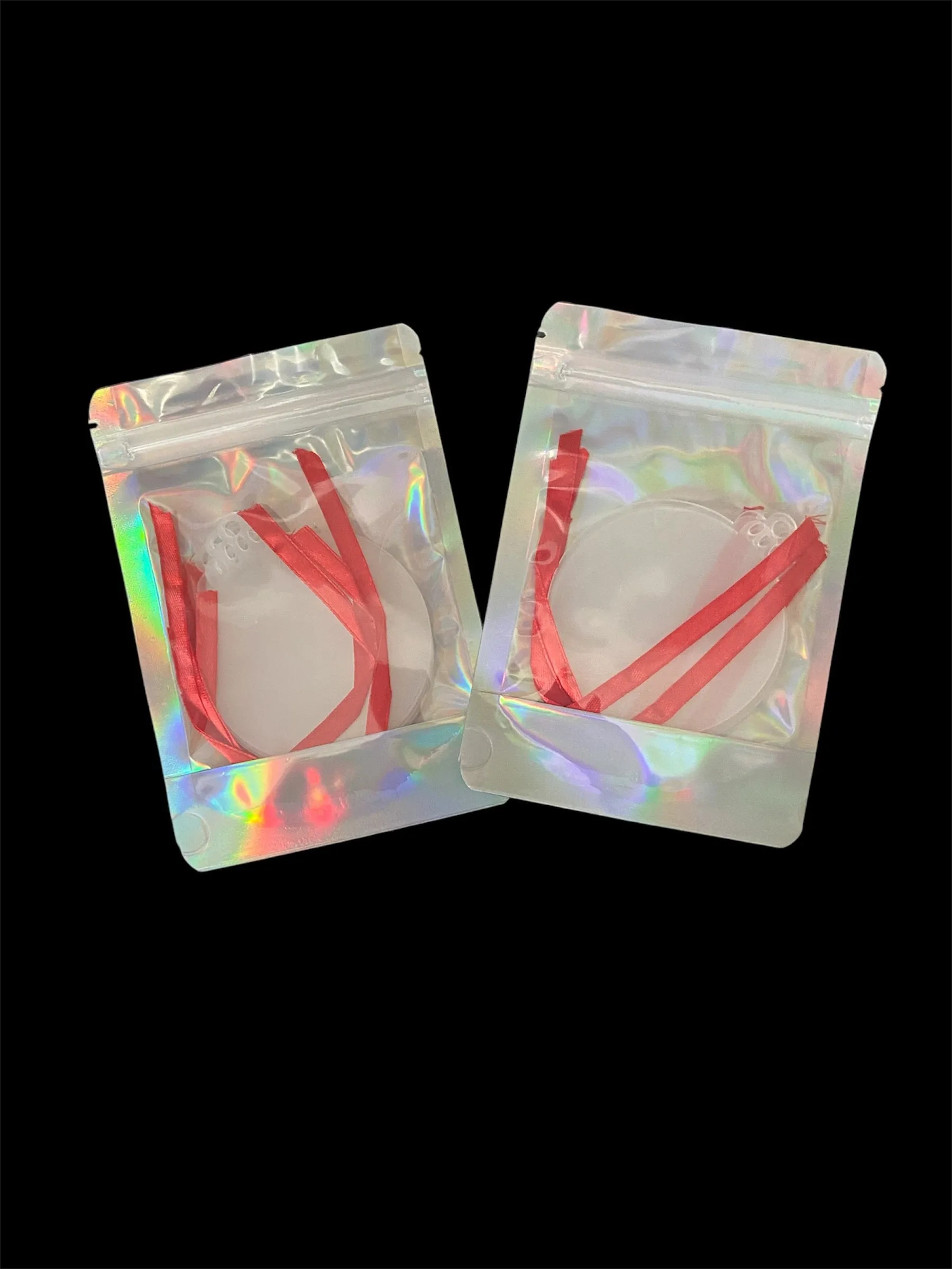 Set of 4 CLEAR 3 inch acrylic ornament blanks