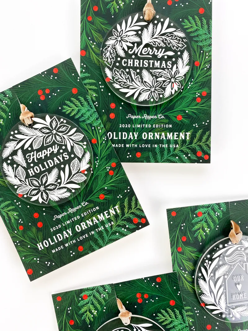 Set of 6: Limited Edition Acrylic Ornaments