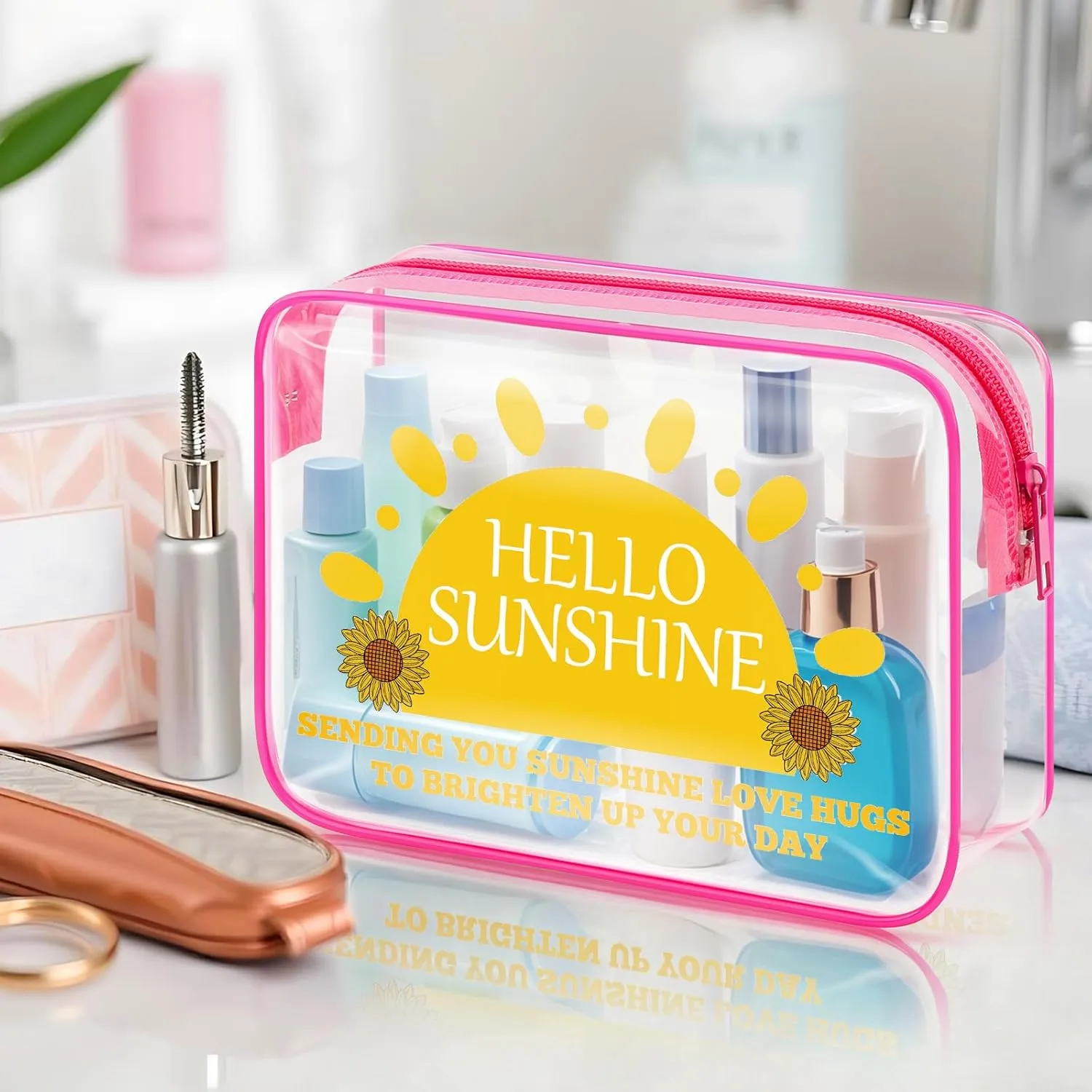 Sfodiary Inspirational Gift for Women Makeup Bag Motivational Birthday Christmas Gift for Mom Friends Teacher Coworker Cosmetic Bag Encouraging Graduation Gift for Daughter Travel Pouch Toiletry Bag