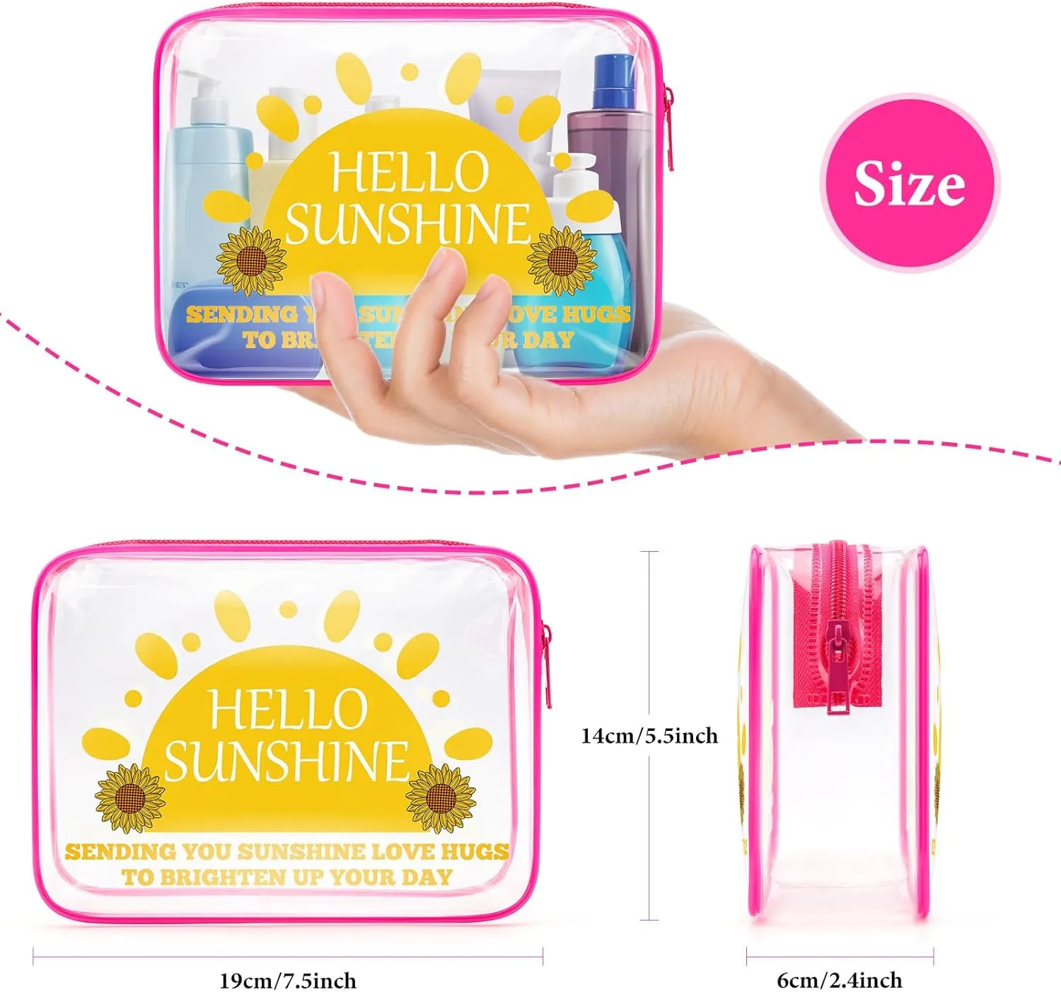 Sfodiary Inspirational Gift for Women Makeup Bag Motivational Birthday Christmas Gift for Mom Friends Teacher Coworker Cosmetic Bag Encouraging Graduation Gift for Daughter Travel Pouch Toiletry Bag