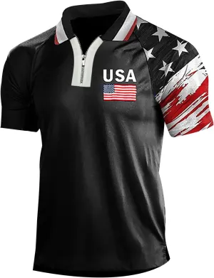 Short Sleeve Military Tactical Tees Men's Polo Shirts 2024 Fag Spring and Summer Fashion Leisure Seaside Beach
