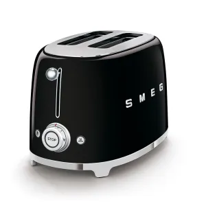 Smeg 950W 2 Slice Toaster - Black | TSF01BLUK