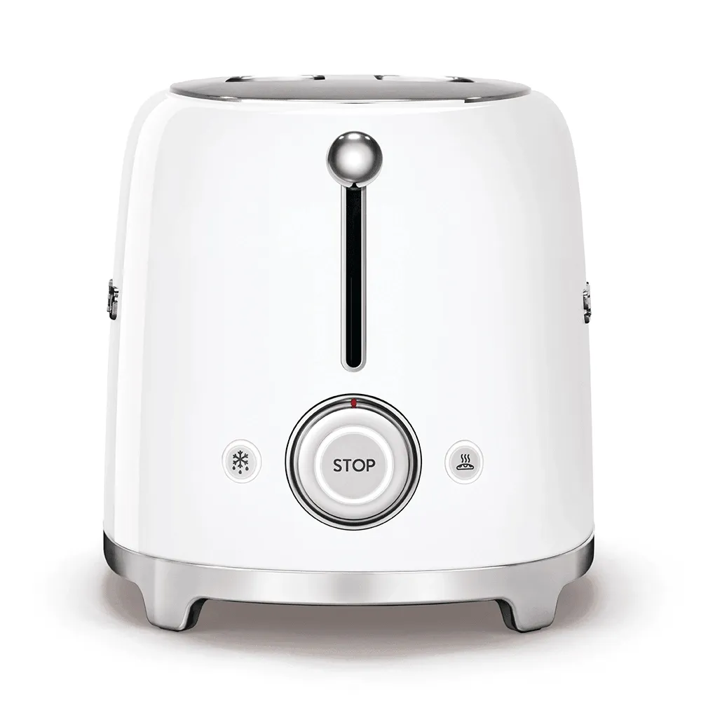 Smeg 950W 2 Slice Toaster - White | TSF01WHUK