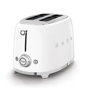 Smeg 950W 2 Slice Toaster - White | TSF01WHUK