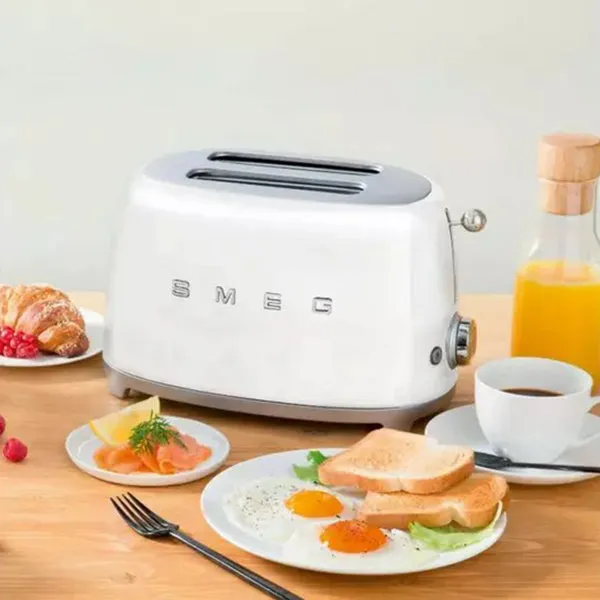 Smeg 950W 2 Slice Toaster - White | TSF01WHUK