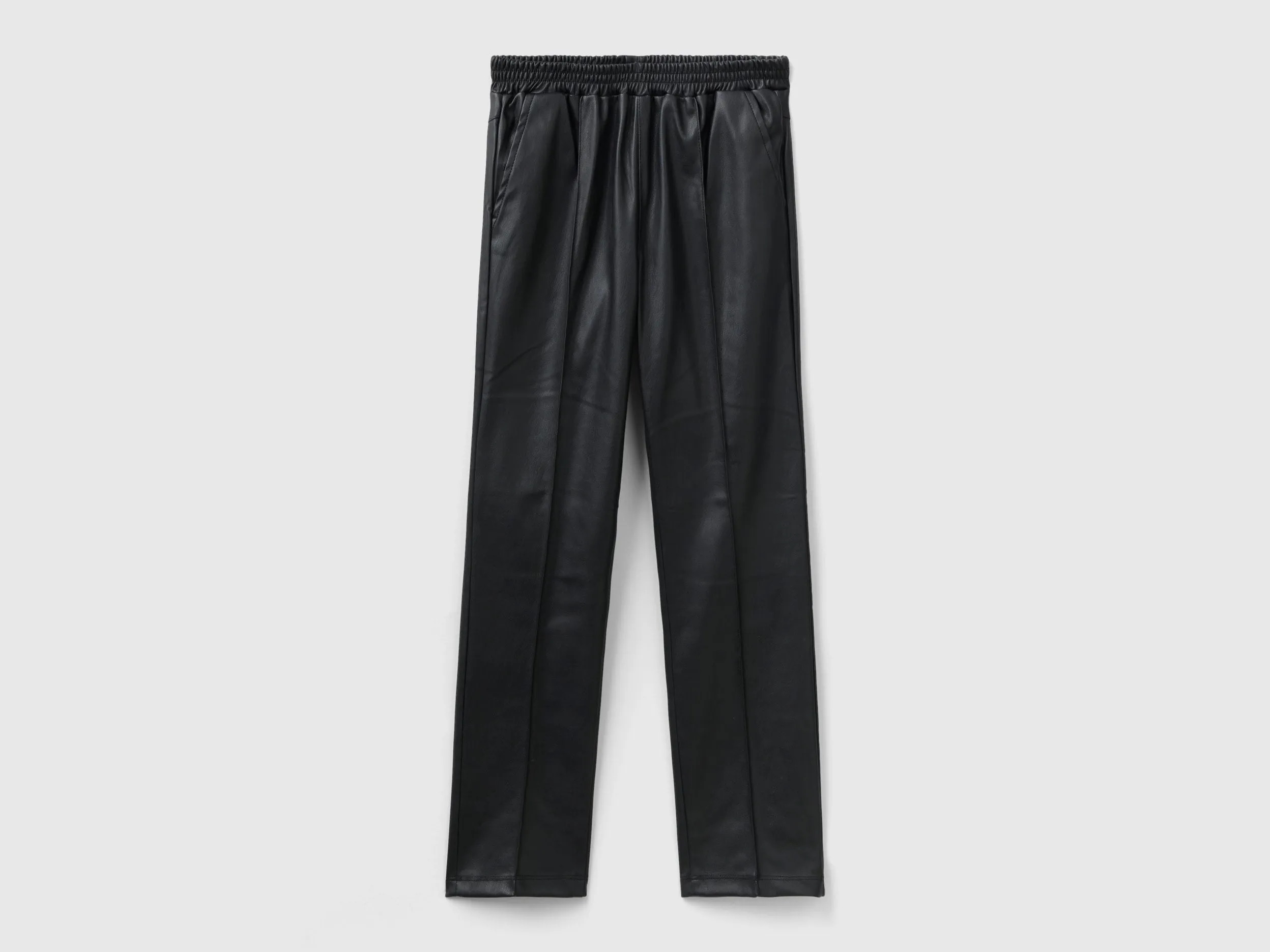 Solid Slim Fit Black Trousers