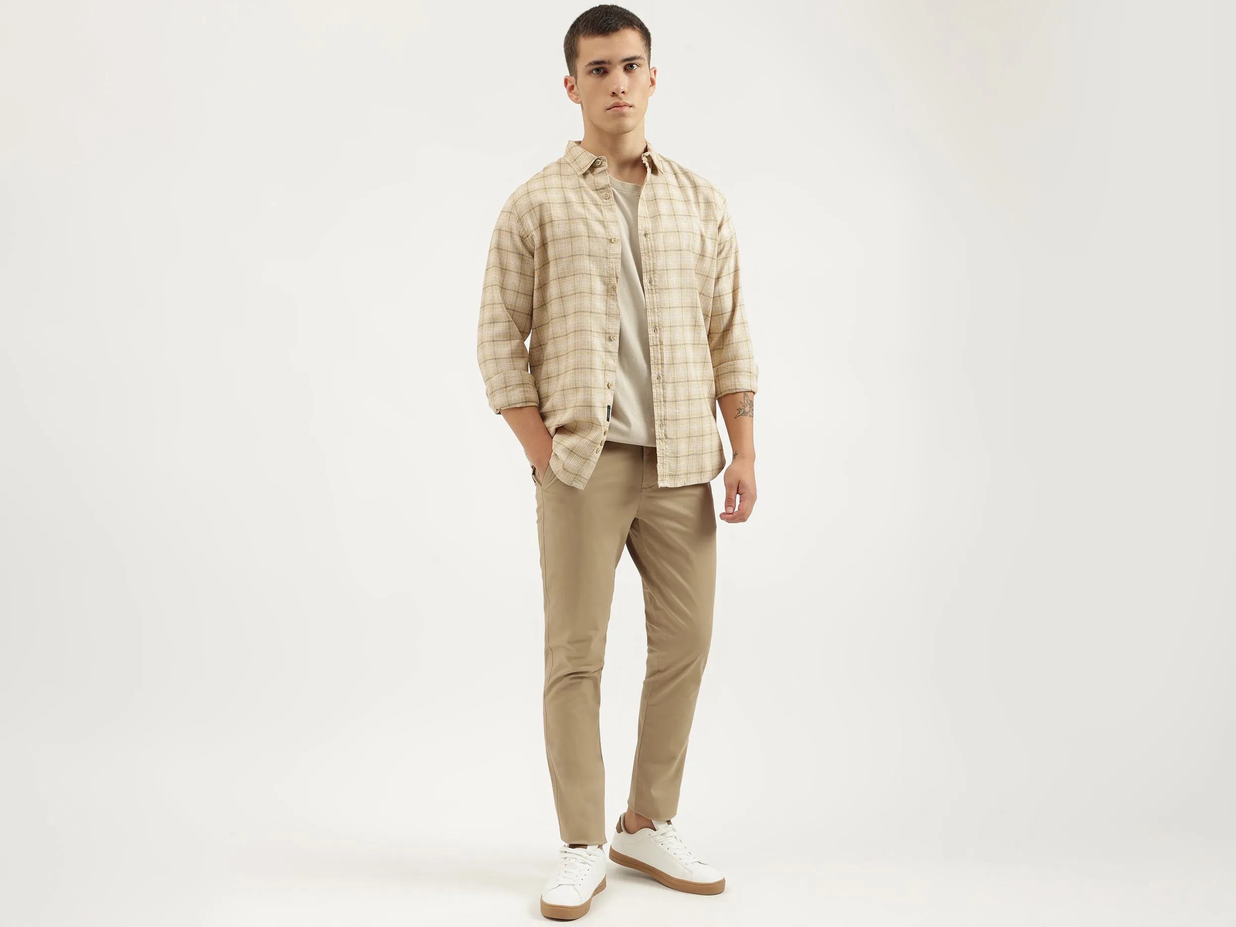 Solid Slim Fit Trousers