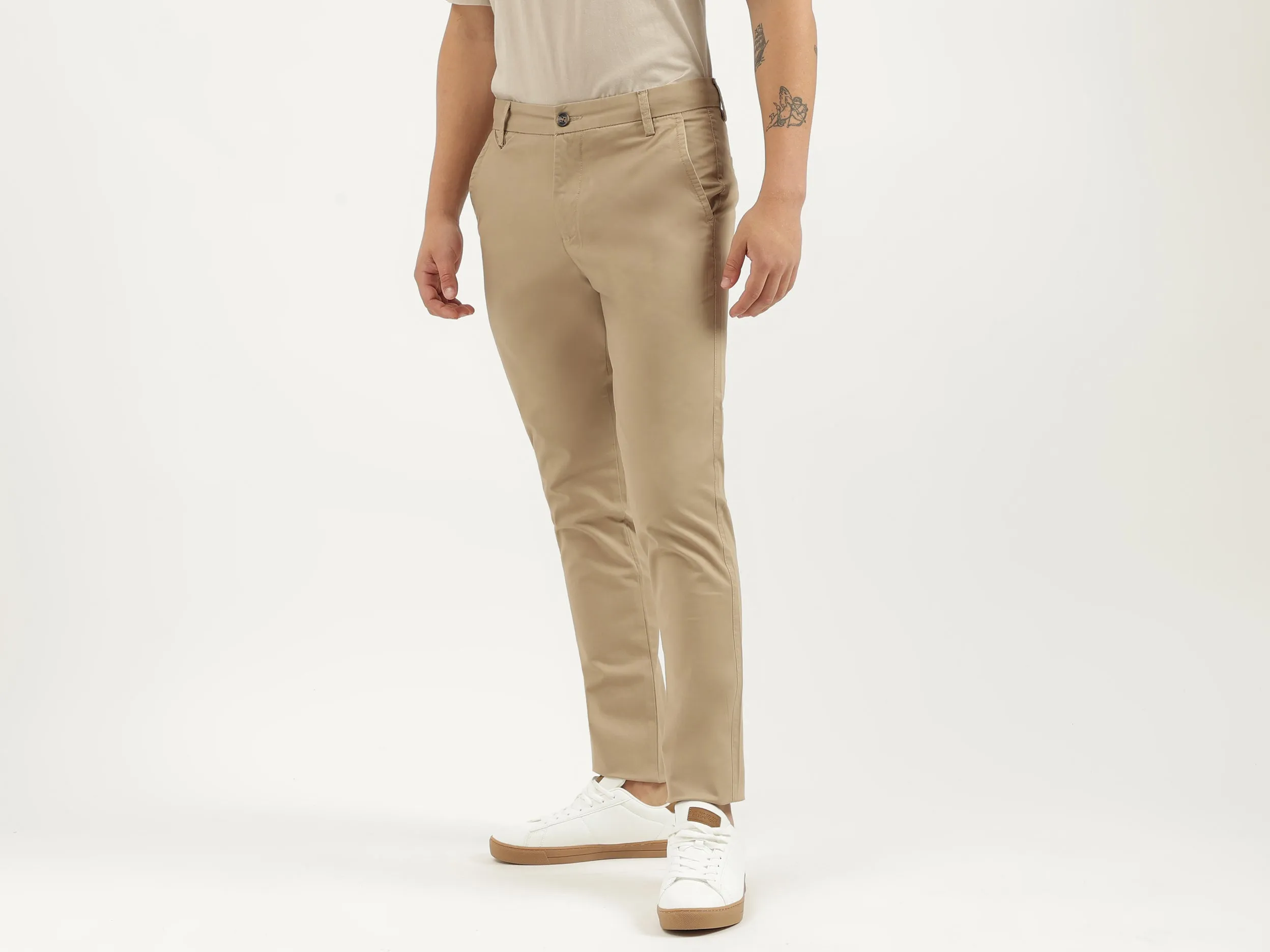 Solid Slim Fit Trousers