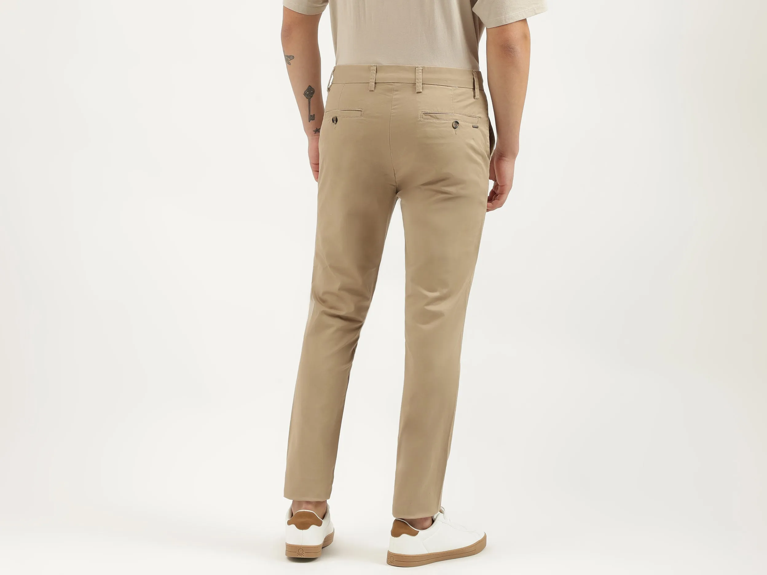Solid Slim Fit Trousers
