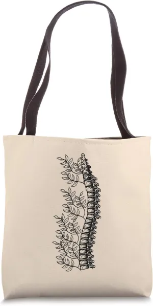Spine Plant Funny Bone Doctor Therapist Chiropractor Gift Tote Bag