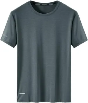 Summer Quick Dry Sports T-Shirt Men's Short Sleeves Casual White T-Shirt Oversized Tees Tops Athletic Tshirt