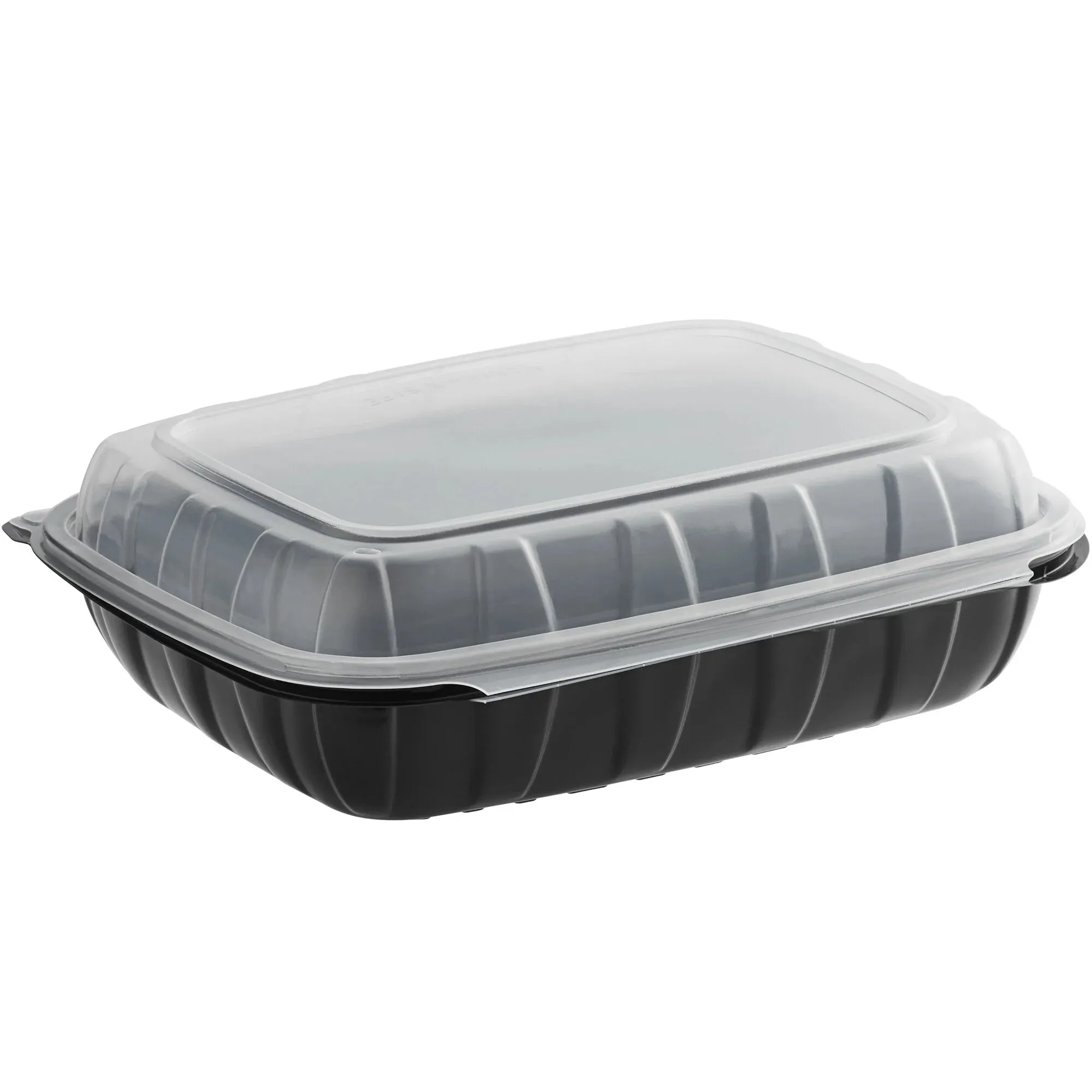 TAKE-OUT/ Container, Black, 73 oz, with lid, 100/cs-Food Service